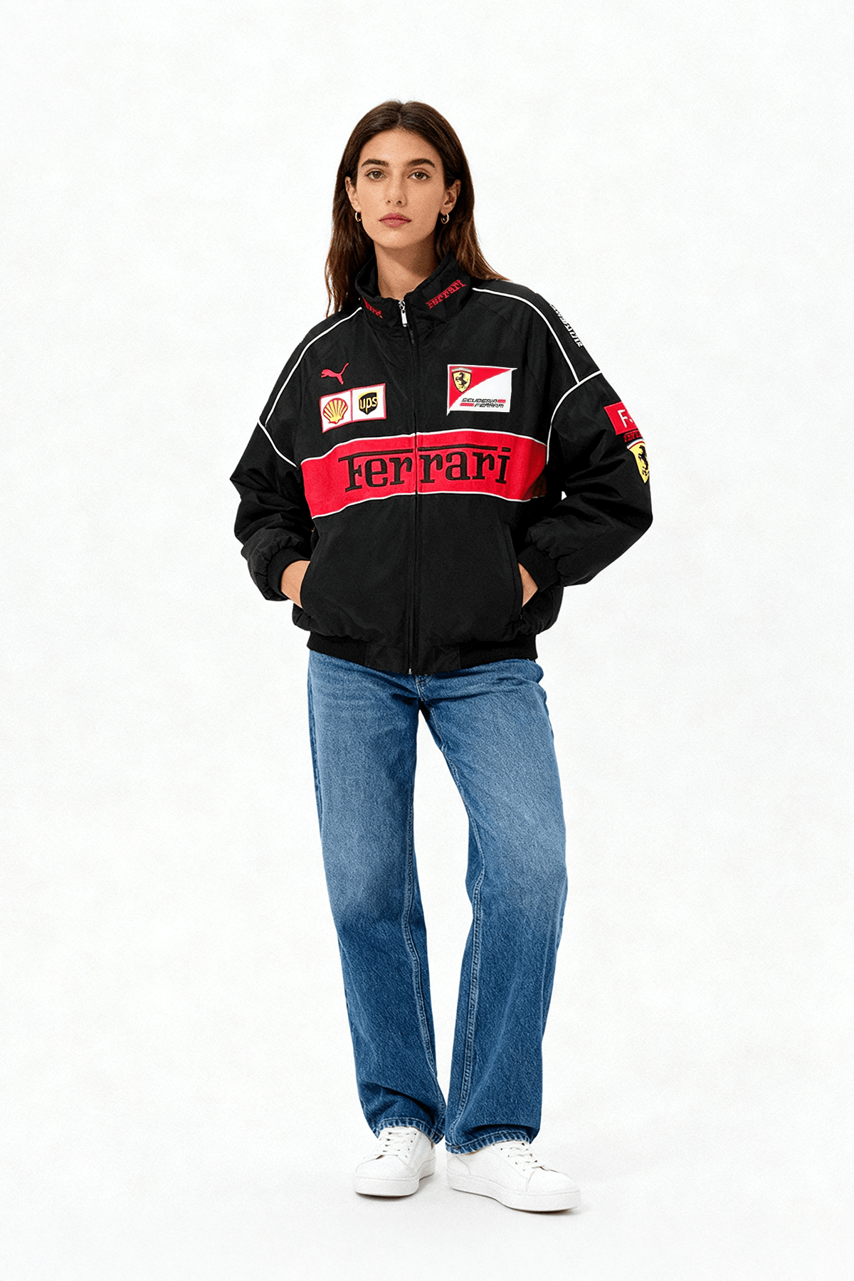 Ferrari F1 Vintage Racing Jacket - Black Edition